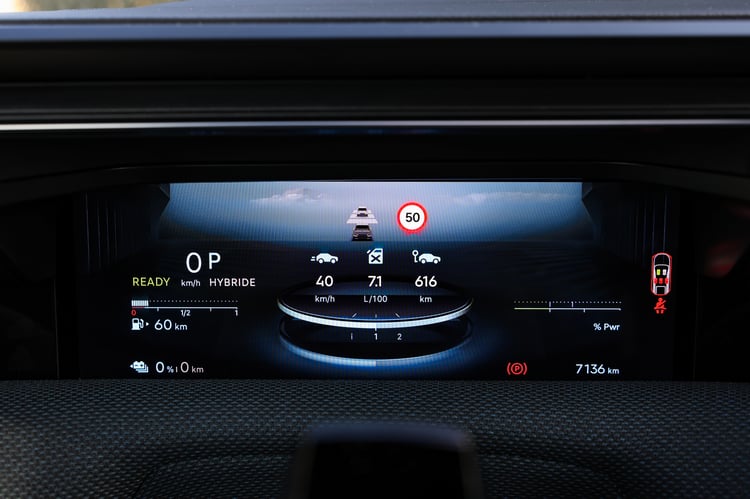 Combiné numérique du Citroën C5 Aircross hybride rechargeable