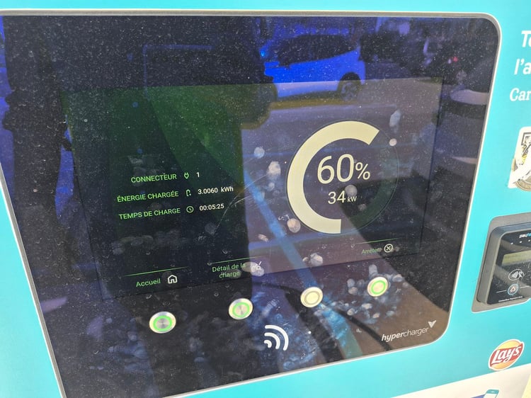 Statistiques de charge sur borne DC / Image : AP.