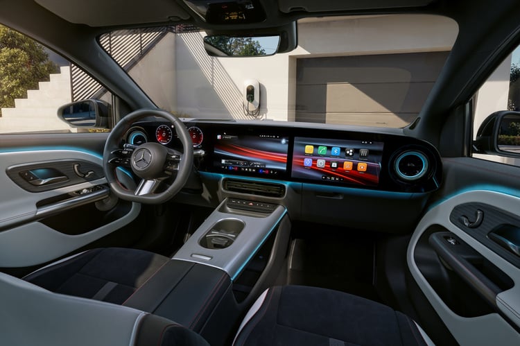 Habitacle du Mercedes GLA électrique