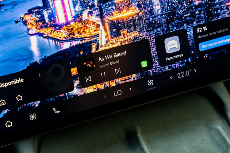 Widgets et raccourcis au bas de l'écran