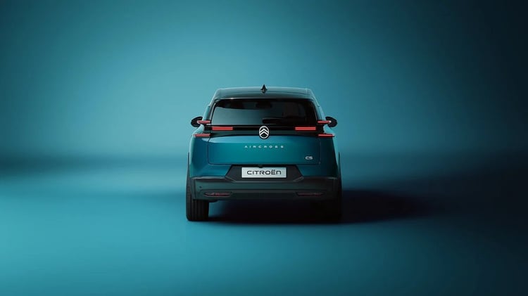 Face arrière du Citroën ë-C5 Aircross électrique