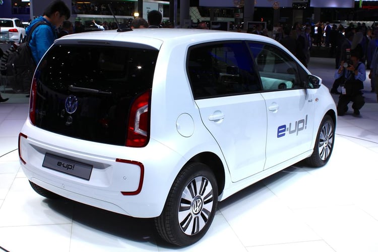 L'arrière de la Volkswagen e-UP