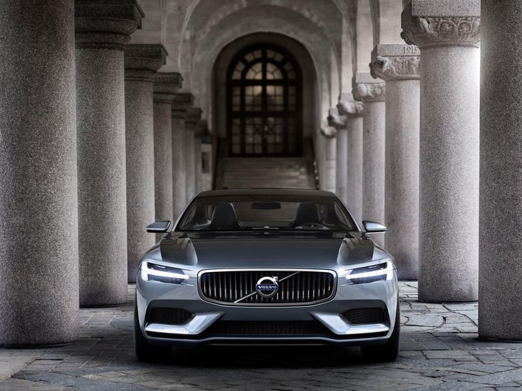 L'avant du nouveau concept hybride de Volvo