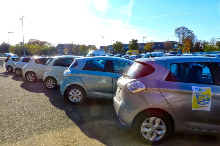 Mes voitures électriques, bien alignées !