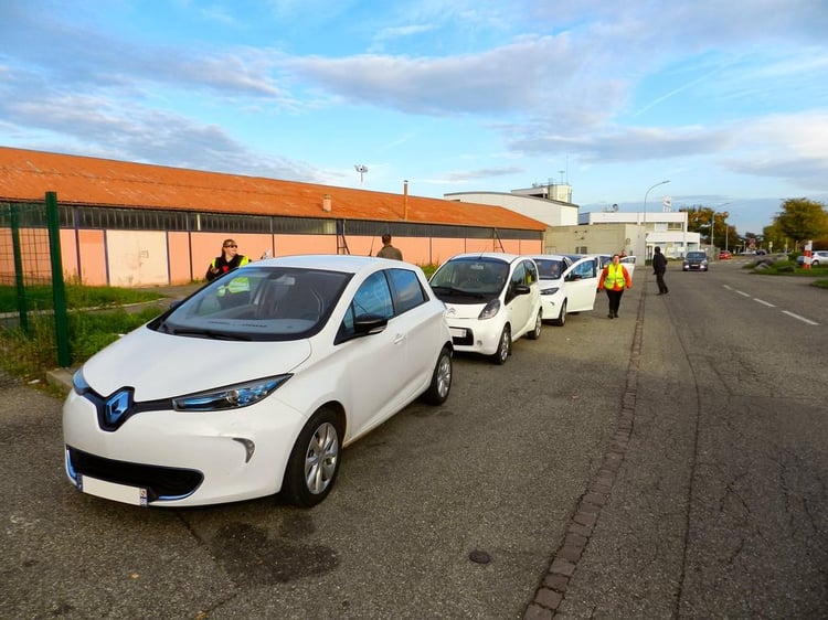 Le convoi de voitures électriques alsaciennes !