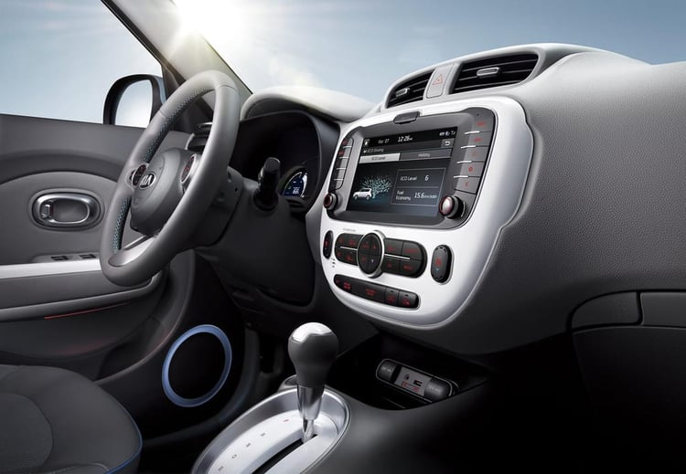 La console centrale de la KIA Soul électrique