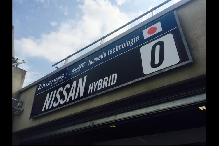 Le panneau Nissan Hybride au 24h du Mans 2014