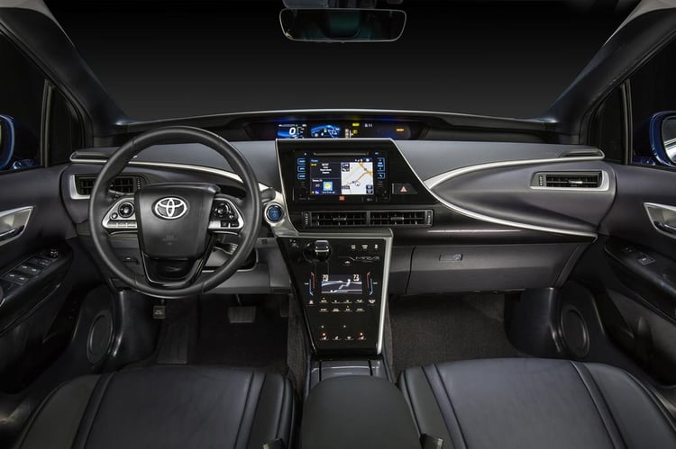 L'intérieur de la Toyota Mirai