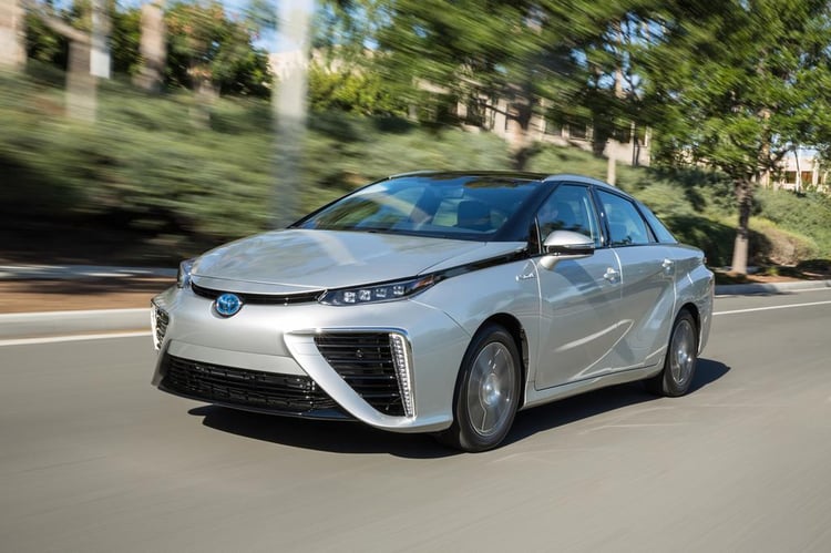 La Toyota Mirai grise