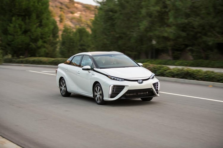 La Toyota Mirai blanche