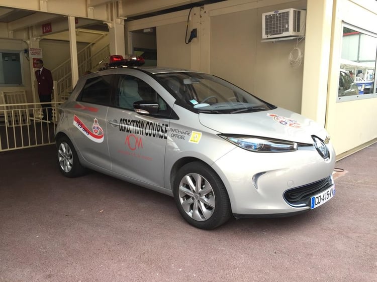 La Renault ZOE, voiture officiel de l'équipe de course