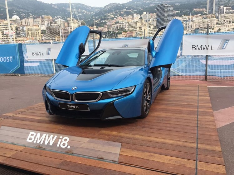 La superbe BMW i8 à Monaco