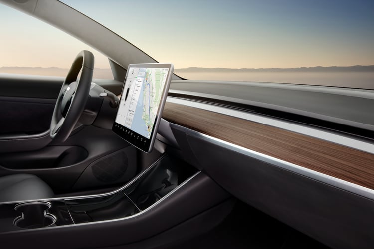 La Model 3 peut être commandée avec un intérieur noir ou blanc