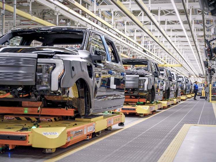 Production du Ford F150 Lightning