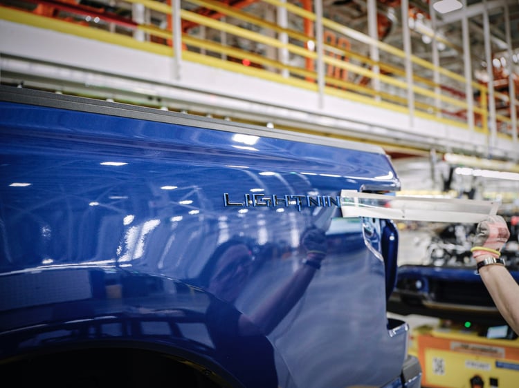Production du Ford F150 Lightning