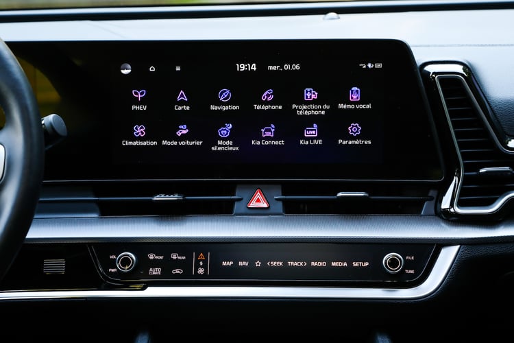 Menus très complets pour le SUV