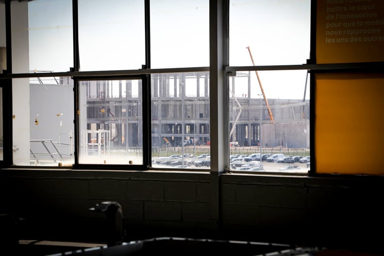 L'usine de batteries en construction à Douai