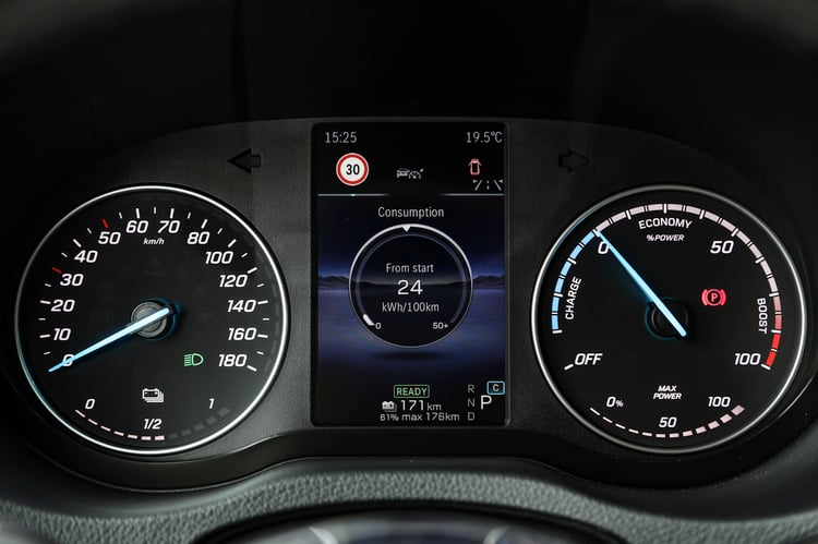 Combiné d'instrumentation du fourgon électrique