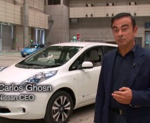 Carlos Ghosn au « volant » d’une voiture électrique autonome