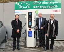 Nissan inaugure une borne de recharge rapide à Paris avec BP