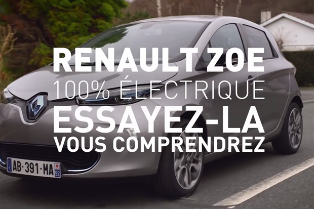 Renault reprend la pub TV pour la ZOE