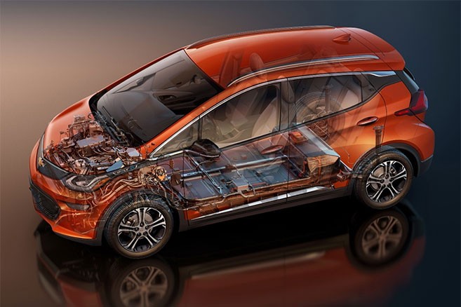 La Chevrolet Bolt est alimentée par une batterie de 60 kWh