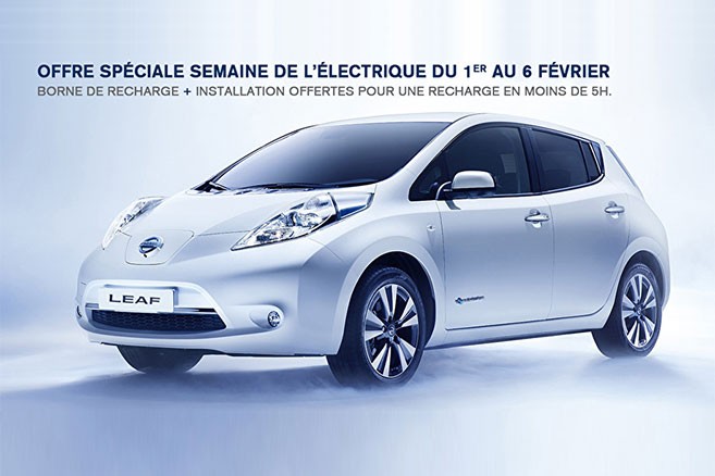 Semaine Electrique Nissan : Nissan Leaf avec wall-box 32A offerte
