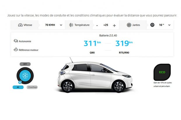Nouvelle Renault Zoé : calculez votre autonomie réelle grâce au simulateur