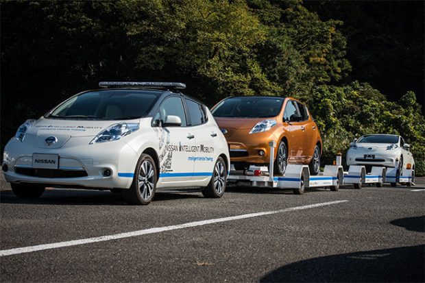 Quand la Nissan Leaf devient remorqueur autonome