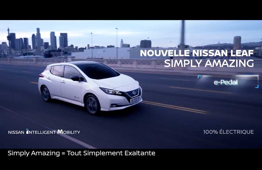 Publicit Le Spot Tv De La Nouvelle Nissan Leaf