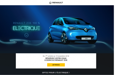 Renault Zoé : des essais à domicile avec Vente Privée