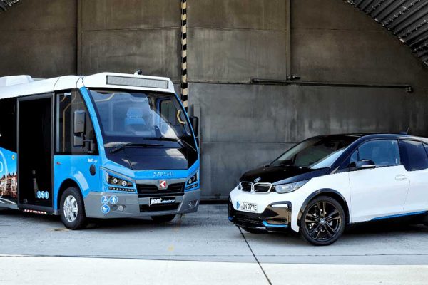 La technologie de la BMW i3 embarquée à bord d’une navette électrique