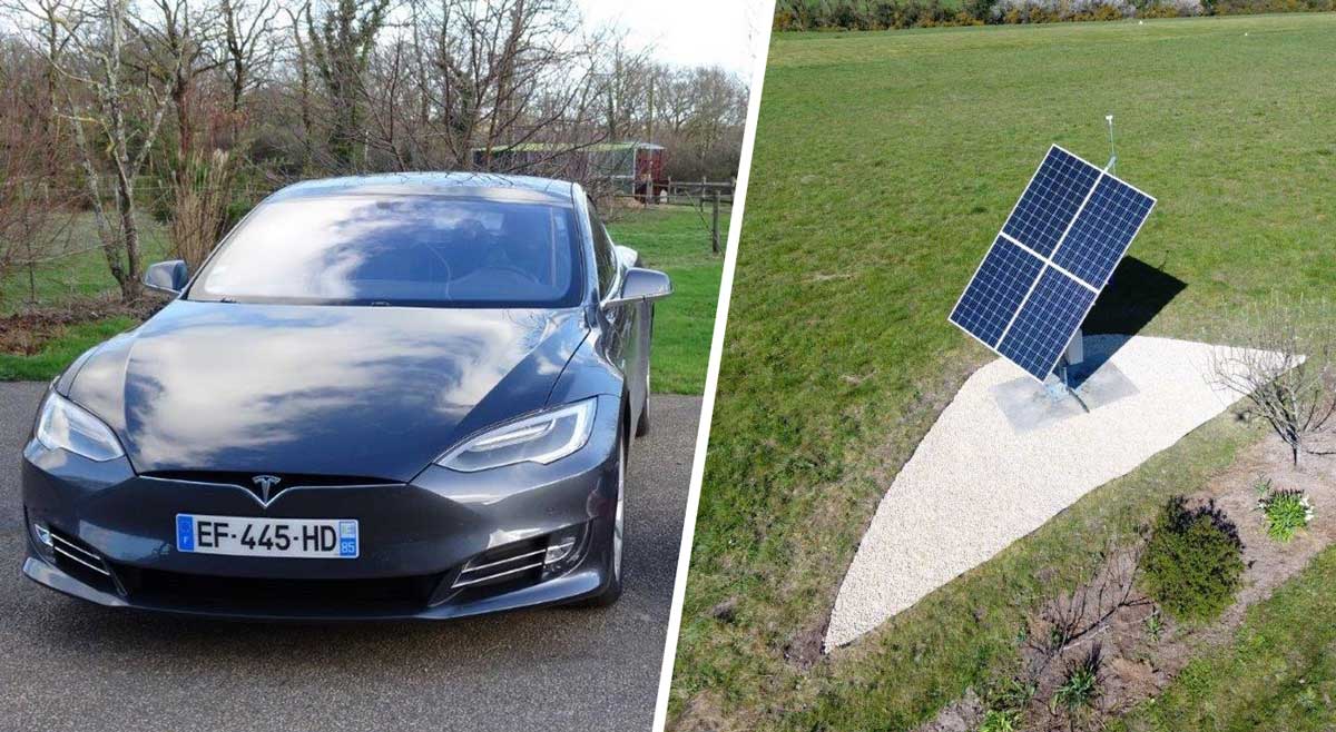 Panneaux solaires et bornes de recharge de voitures électriques