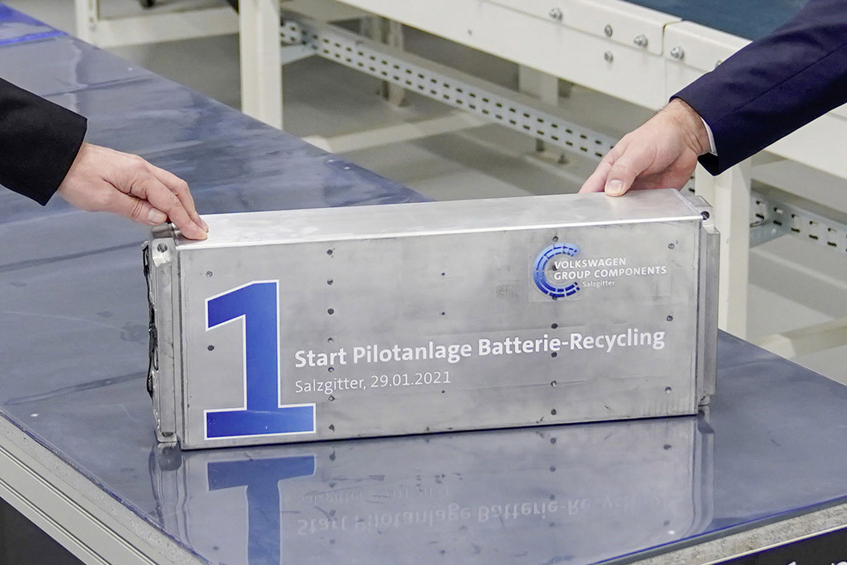 Recyclage pilote de batteries à l'usine Volkswagen de Salzgitter