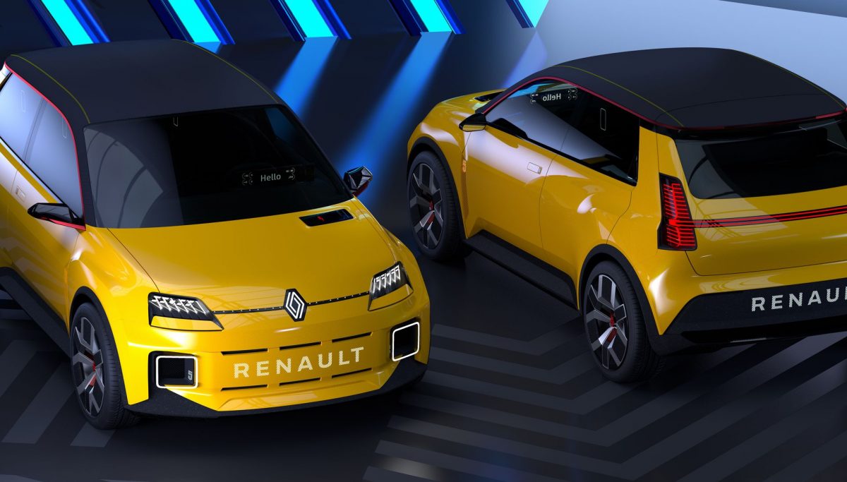 Renault 5 Prototype R5 électrique 2021 vues avant et arrière