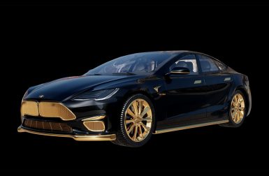 Cette Tesla Model S en or ne passera pas inaperçue