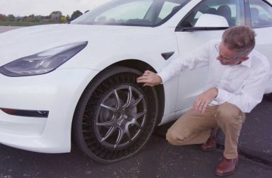Goodyear teste ses pneus sans air sur la Tesla Model 3