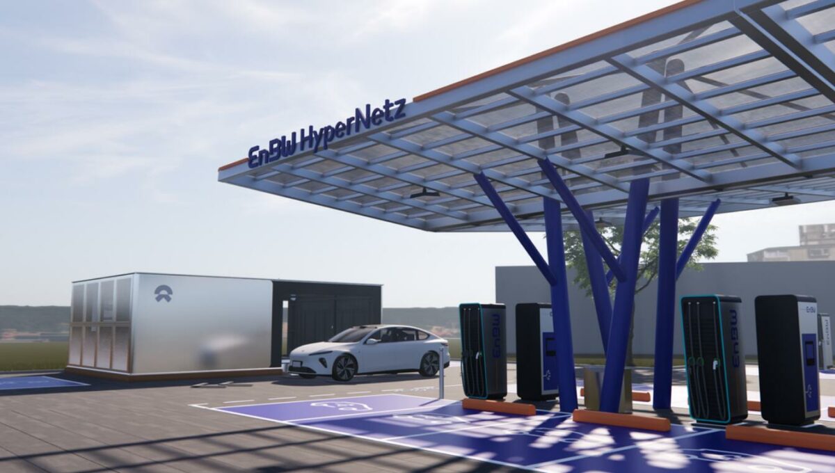 Nio and EnBW battery exchange in Germany