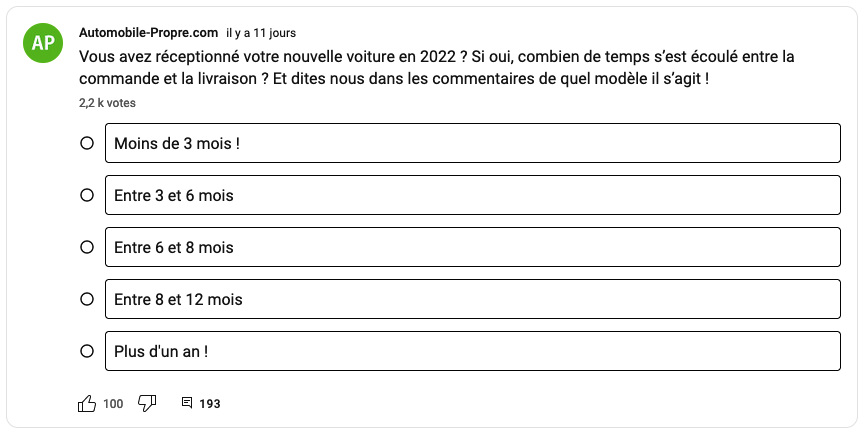 Délais de livraison constatés pour la commande de la MG4