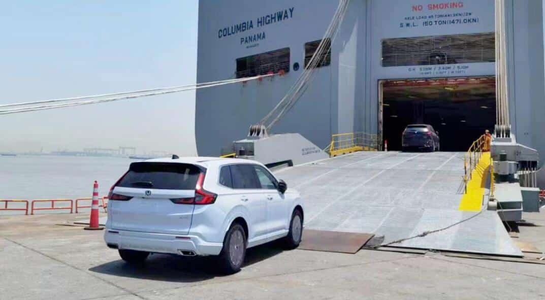 Honda CR-V exporté de Chine vers l'Europe