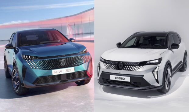 Peugeot e-3008 vs Renault Scénic E-Tech : le premier match des SUV électriques stars de 2024