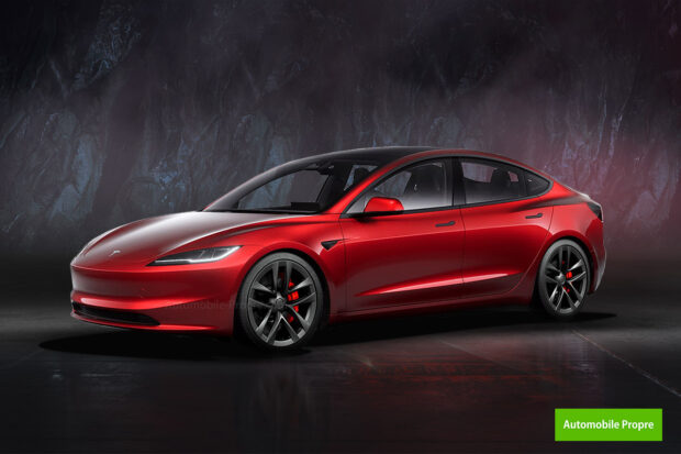Tesla Model 3 Performance restylée : voilà à quoi devrait ressembler la version sportive de la berline électrique