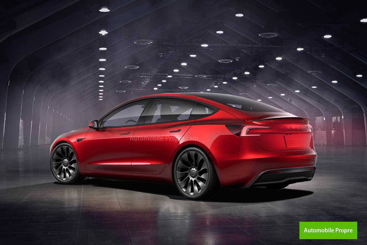 Tesla Model 3 Performance restylée : voilà à quoi devrait ressembler la  version sportive de la berline électrique
