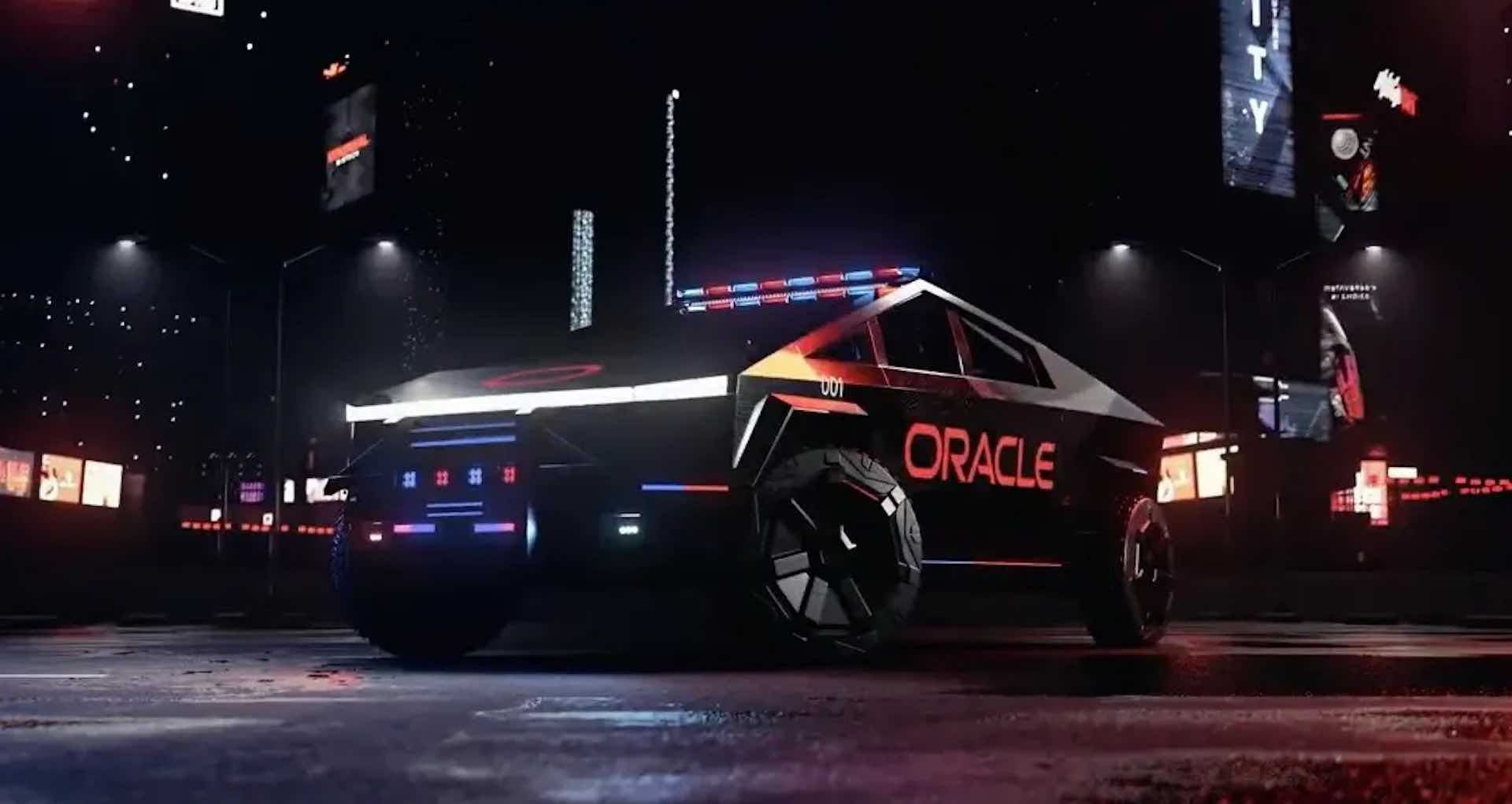 The Tesla Cybertruck imagined as a police vehicle