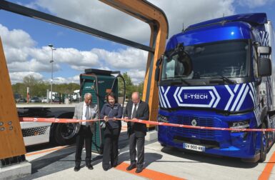 Près de Rouen, Milence inaugure sa première station de recharge pour camions électriques en France