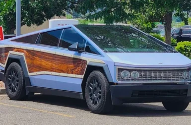 Ce Tesla Cybertruck adopte un surprenant look rétro