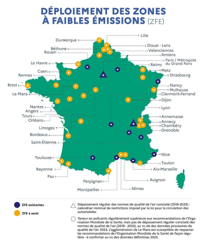 ZFE : ce qui va changer le 1er janvier 2025 pour les interdictions de ...
