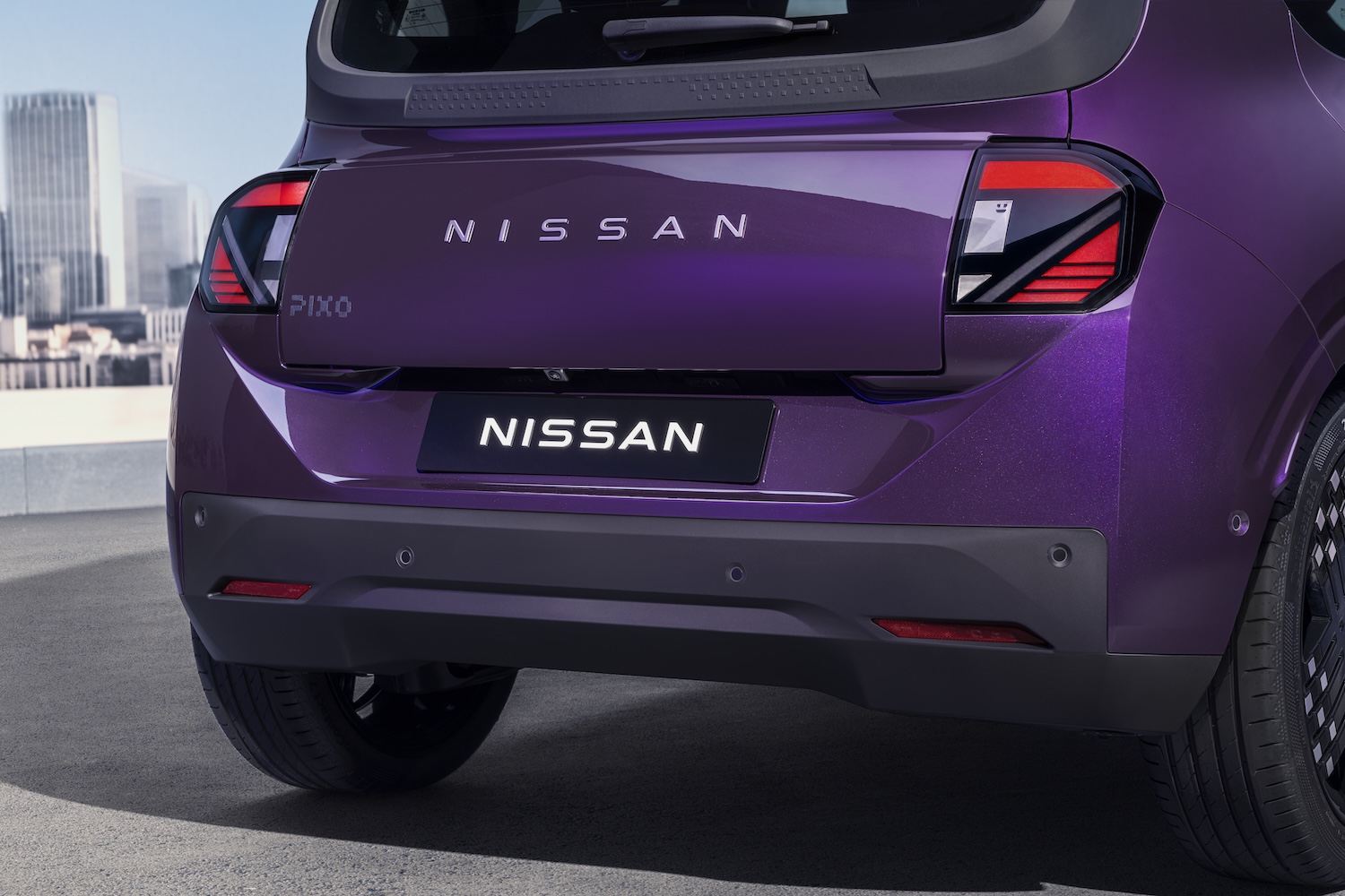 Vue arrière du Nissan Pixo
